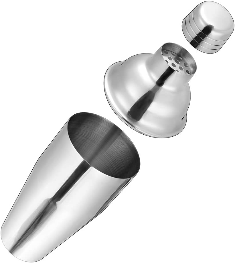 Premium 24 Ounce (750ml) Stainless Steel Cocktail Shaker with Built-in Bartender Strainer - Essential Mixology Bar Set Accessories - Premium Kitchen from Chabrias Ltd - Just £8.54! Shop now at Chabrias Ltd