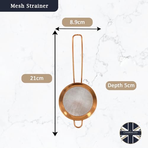 Chabrias Fine Mesh Cocktail Strainer Small Sieve- Stainless Steel - 23 x 7.8 x 4.6cm - Professional Bartending Tool - Premium Kitchen from Chabrias Ltd - Just £4.74! Shop now at Chabrias Ltd
