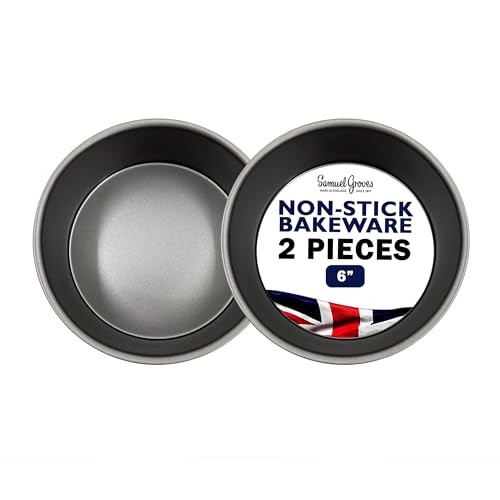 2 x Deep Round Cake Tin (6 Inch) - Premium Kitchen from Samuel Groves - Just £10.99! Shop now at Chabrias Ltd