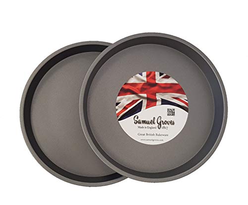 Samuel Groves 2X 8 (20cm) Birthday Victoria Sandwich Cake Tin Non Stick Fixed Base Made in England - Premium Home from Chabrias Ltd - Just £9.49! Shop now at Chabrias Ltd