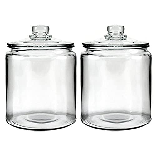 Anchor Hocking Heritage Hill Glass 0.5 Gallon Storage Jar, Set of 2 - Premium Kitchen from Chabrias Ltd - Just £49.99! Shop now at Chabrias Ltd