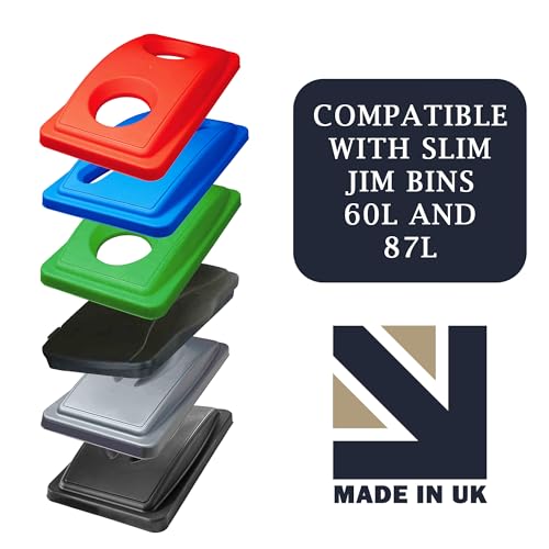 Chabrias Ltd Slim Bin Lids – UK Made Colour Coded Recycling Lids for Slimline Bins | Durable, Easy Fit | for Waste Segregation Waste Management Systems - Premium Home from Chabrias Ltd - Just £24.99! Shop now at Chabrias Ltd