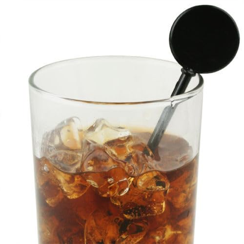 Clear UK Made Reusable Plastic Cocktail Disk Stirrers - Premium Quality Stir Sticks for Mixing and Garnishing Drinks - Premium Kitchen from Chabrias Ltd - Just £8.99! Shop now at Chabrias Ltd