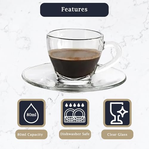 Chabrias Ltd Borgonovo Italy Tazzina Caffe Conic 80ml Coffee Espresso Cup Box of 6 Saucer Available - Premium Kitchen from Chabrias Ltd - Just £12.34! Shop now at Chabrias Ltd