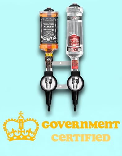 1-3 Bottle Optics 25ml For Home Bar UK Made - Bar Butler Shot Measure Bracket Alcohol Spirits Wine Drink Dispenser Home bar Garage Man cave Wall Mounted Optics