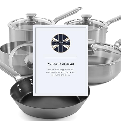 Chabrias Ltd Induction Cookware Nonstick Pots and Pans UK Made Saute Pan, Frying Pan with lid, Saucepan and Lid Deep Frying Pan/Skillet, Stay Cool Handle - Premium Kitchen from Chabrias Ltd - Just £14.99! Shop now at Chabrias Ltd