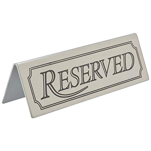 Reserved Sign - Set of 5 | Stainless Steel Restaurant Table Signs | Reserved Tent Signs for Restaurants, Hotels and cafes - Premium Office Product from Chabrias Ltd - Just £11.99! Shop now at Chabrias Ltd