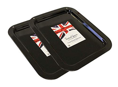 2X 36cm Vitreous Enamel Oven Baking Roasting Tray Made in England - Premium Home from Chabrias Ltd - Just £18.52! Shop now at Chabrias Ltd