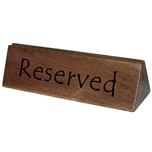 Wooden Reserved Sign/Menu Holder Gripper Cafe Restaurant Tableware 10pc - Premium BISS from Chabrias Ltd - Just £19.99! Shop now at Chabrias Ltd