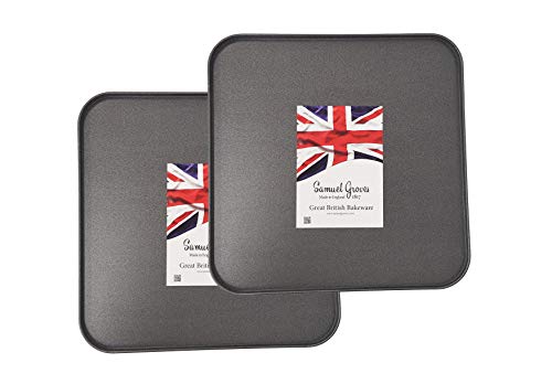 2X 31cm Square Oven Baking Tray, Superior Double Coated Non Stick, Made in England - Premium Kitchen from Chabrias Ltd - Just £11.99! Shop now at Chabrias Ltd