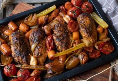 Chabrias Ltd Stackable Hard Anodized Baking Trays Roating Trays for Oven UK Made - Premium Kitchen from Chabrias Ltd - Just £19.99! Shop now at Chabrias Ltd