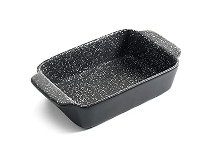 Non Stick ILAG Coating Black Silver Speckle Ceramic Roaster Casserole Dishes - Premium Kitchen from Chabrias Ltd - Just £9.95! Shop now at Chabrias Ltd