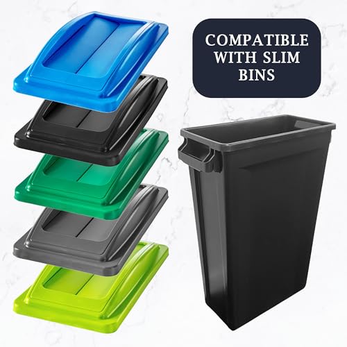 Chabrias Ltd Slim Bin Swing Lids – UK Made Colour Coded Recycling Lids for Slimline Bins | Durable, Easy Fit | for Waste Segregation Waste Management Systems - Premium Home from Chabrias Ltd - Just £19.99! Shop now at Chabrias Ltd