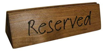 10x Wooden Table Reserved Signs By Chabrias LTD - With Convenient Groove for Easy Display - Premium Office Product from Chabrias Ltd - Just £17.99! Shop now at Chabrias Ltd