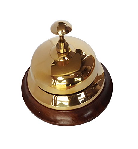 CLDURHGE 2Pcs Hotel Reception Table Bell Polished Metal Hotel Restaurant Table Bell Polished For Hotel Reception Hotel Restaurant: Ornaments