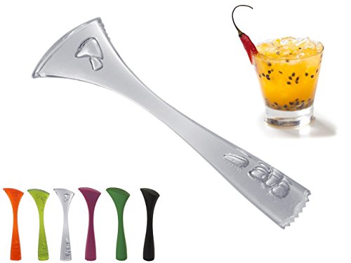 Cocktail Plastic Drinks Muddler Chabrias Ltd, 21 cm Long (Ergonomic Ribbed, Clear) - Premium Kitchen from Chabrias Ltd - Just £12.99! Shop now at Chabrias Ltd