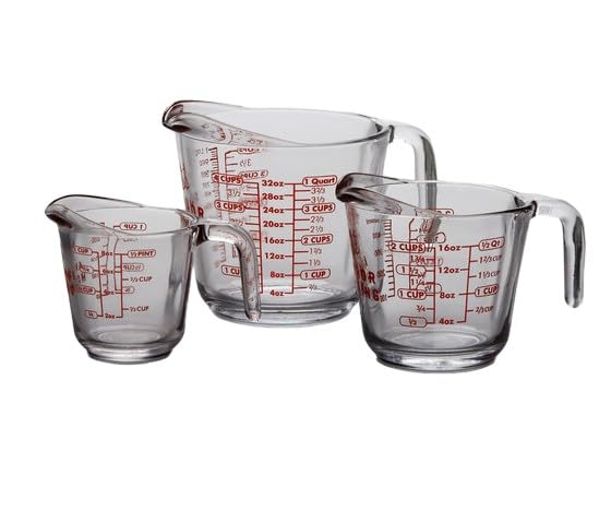 Chabrias 3-Piece Measuring Cup Set, Set of 3, Clear Set Contains: (1) 1-Cup Glass Measuring Cup, (1) 2-Cup Glass Measuring Cup and (1) 4-Cup Glass Measuring Cup Glass Measuring Cups are Tempered - Premium Kitchen from Chabrias Ltd - Just £24.99! Shop now at Chabrias Ltd