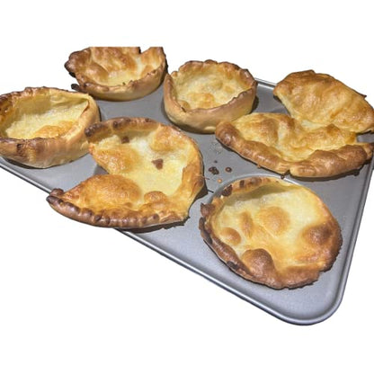 Chabrias Ltd 6 Cup Large Yorkshire Pudding Oven Tray Non Stick Made in England - Premium Kitchen from Chabrias Ltd - Just £9.99! Shop now at Chabrias Ltd