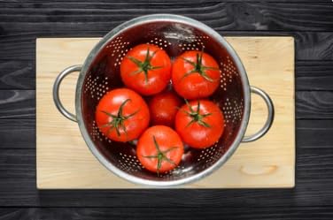 Stainless Steel Colander with Two Robust Handles - Heavy Duty and Efficient Draining - Premium Kitchen from Samuel Groves - Just £7.59! Shop now at Chabrias Ltd