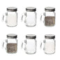 Glass Mason Jar Salt and Pepper Shaker Set with Handles & Silver Lids – 4oz Capacity, Easy Refill, Farmhouse Style - Premium Kitchen from Chabrias Ltd - Just £7.49! Shop now at Chabrias Ltd