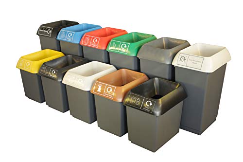 Chabrias Ltd 30 Litre Set of 3 Recycling Waste Bin With Lid & Logo - Made in England From 100% Recycled Plastic - Premium BISS from Chabrias Ltd - Just £69.99! Shop now at Chabrias Ltd