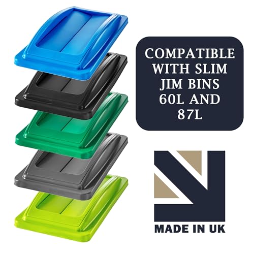 Chabrias Ltd Slim Bin Swing Lids – UK Made Colour Coded Recycling Lids for Slimline Bins | Durable, Easy Fit | for Waste Segregation Waste Management Systems - Premium Home from Chabrias Ltd - Just £19.99! Shop now at Chabrias Ltd