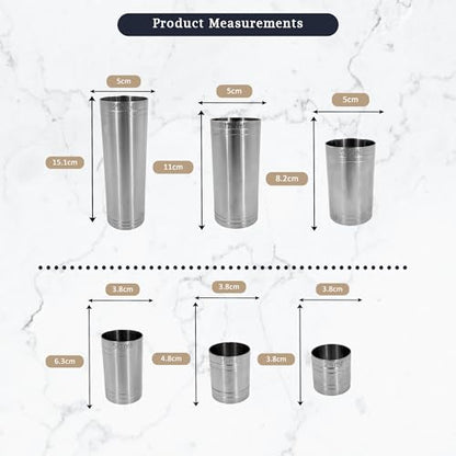Stainless Steel Thimble Measure (3 Piece Spirit) - Premium Kitchen from Chabrias Ltd - Just £9.99! Shop now at Chabrias Ltd