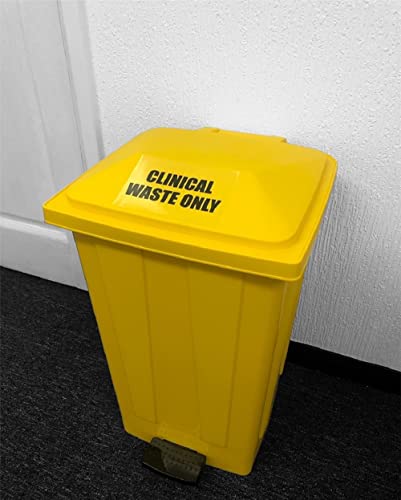 Chabrias Ltd 50L Litre Yellow Medical Clinical Recycling Commercial Utility Waste Trash Pedal Bin - Premium BISS from Chabrias Ltd - Just £99.99! Shop now at Chabrias Ltd