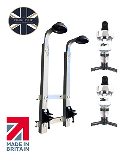 Chabrias Ltd 2 Bottle Alcohol Spirit Measure Drink Dispenser Bar Set Wall Fixing Mount Bracket plus 2 x Traditional Optic - Premium Home from Chabrias Ltd - Just £19.99! Shop now at Chabrias Ltd