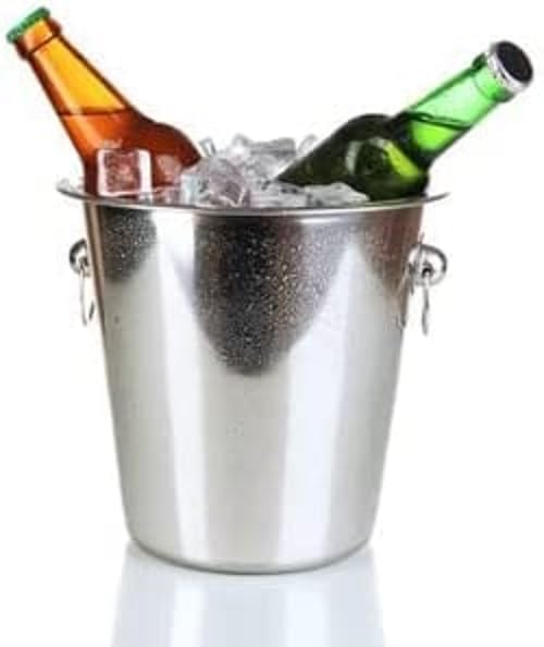 Chabrias Ltd Champagne Wine Ice Bucket, Ice Bucket, Champagne Bucket, Beer Cooler, Drinks Cooler, Wine Bucket, Ice Buckets, Wine Cooler Bucket, 5 Litre in High Polished Stainless Steel (5 Litre) - Premium Kitchen from Chabrias Ltd - Just £8.50! Shop now at Chabrias Ltd