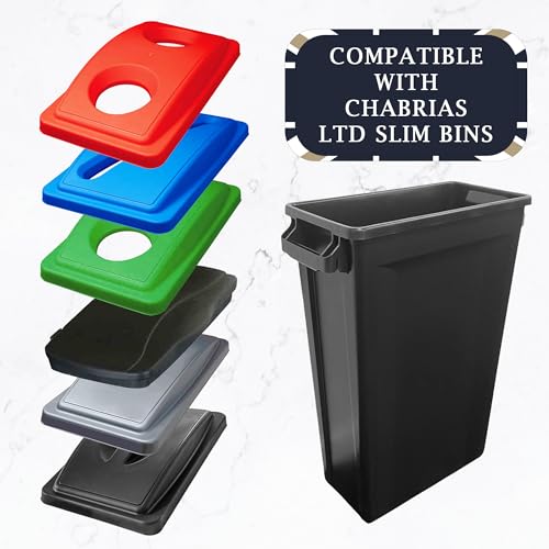 Chabrias Ltd Slim Bin Lids – UK Made Colour Coded Recycling Lids for Slimline Bins | Durable, Easy Fit | for Waste Segregation Waste Management Systems - Premium Home from Chabrias Ltd - Just £24.99! Shop now at Chabrias Ltd