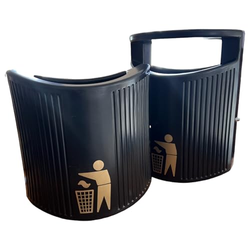 Chabrias Ltd Modern Wall Mounted/Freestanding Outdoor Bins - Street, Park, River, and School Use - UK Made - Lockable with Push Lock and Key - Galvanised Liner Included - Premium BISS from Chabrias Ltd - Just £149.99! Shop now at Chabrias Ltd