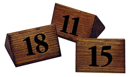 10x Dark Oak Wooden Table 11-20 Number Signs - Premium Kitchen from Chabrias Ltd - Just £9.99! Shop now at Chabrias Ltd