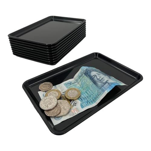 Chabrias Ltd Pack of 10 Plastic Rectangle Tip Trays - Professional Bill Presenter for Bars, Restaurants, and Hotels - Premium Home from Chabrias Ltd - Just £12.34! Shop now at Chabrias Ltd