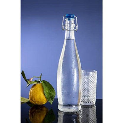 Chabrias Ltd 2 Glass Water Bottle With Swing Top Capacity: 1 Litre Borgonovo Made In Italy - Premium Home from Chabrias Ltd - Just £7.99! Shop now at Chabrias Ltd