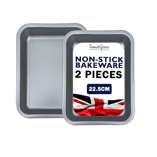 2 x Non-Stick Single Portion Tray (23cm) - Premium Kitchen from Samuel Groves - Just £8.54! Shop now at Chabrias Ltd