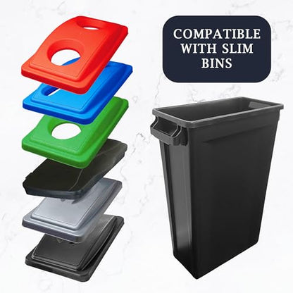 Chabrias Ltd Slim Bin Lids – UK Made Colour Coded Recycling Lids for Slimline Bins | Durable, Easy Fit | for Waste Segregation Waste Management Systems - Premium Home from Chabrias Ltd - Just £24.99! Shop now at Chabrias Ltd