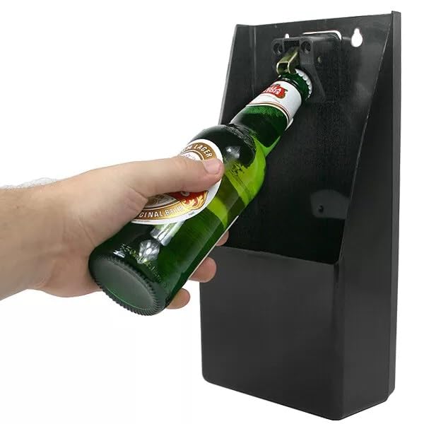 Chabrias Ltd Pub Bar Stand-Up/Wall Mounted Bottle Opener and Catcher UK Made 100% Recycled Plastic - Premium Kitchen from Chabrias Ltd - Just £16.49! Shop now at Chabrias Ltd