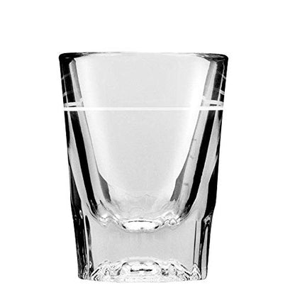 6X Whiskey Shot Vodka Glass 2oz with 1oz Line | Glassware Heavy Strong Base - Premium Kitchen from Chabrias Ltd - Just £12.99! Shop now at Chabrias Ltd