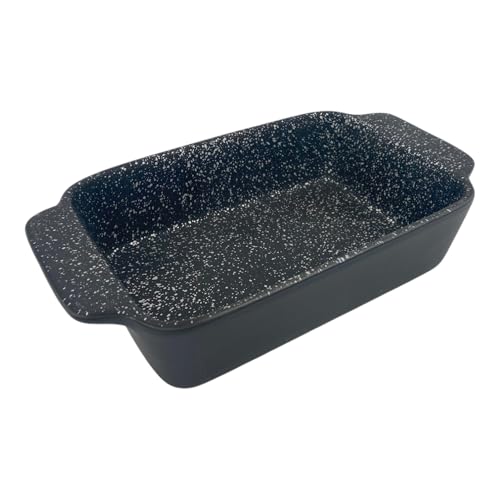 Non Stick ILAG Coating Black Silver Speckle Ceramic Roaster Casserole Dishes - Premium Kitchen from Chabrias Ltd - Just £9.45! Shop now at Chabrias Ltd