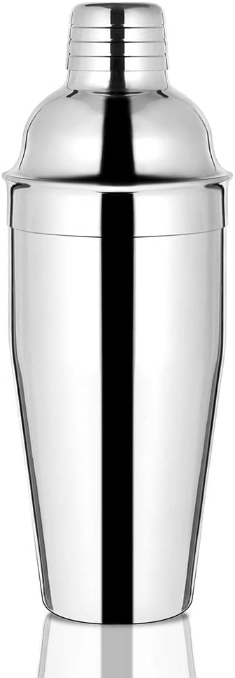 Premium 24 Ounce (750ml) Stainless Steel Cocktail Shaker with Built-in Bartender Strainer - Essential Mixology Bar Set Accessories - Premium Kitchen from Chabrias Ltd - Just £8.54! Shop now at Chabrias Ltd