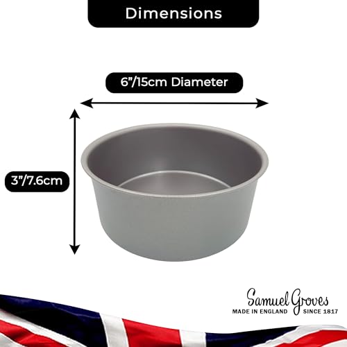 2 x Deep Round Cake Tin (6 Inch) - Premium Kitchen from Samuel Groves - Just £10.99! Shop now at Chabrias Ltd