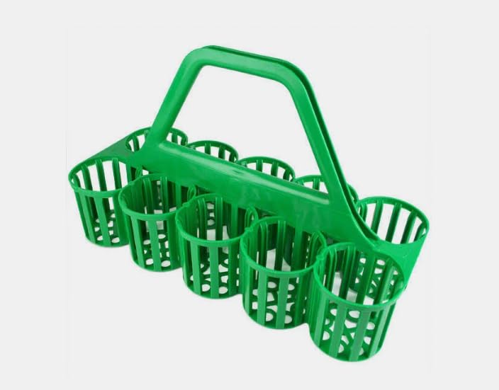 Chabrias Ltd Green Plastic Basket for Glass Bottle Carrier - Bottle Holder for Easy Transport and Storage Perfect for Pubs Beer Gardens - Premium Luggage from Chabrias Ltd - Just £99.99! Shop now at Chabrias Ltd