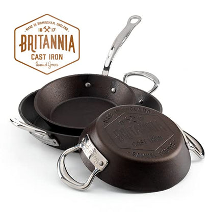 Samuel Groves Britannia Recycled Cast Iron Frying Pan Skillet Cookware Range Made in England - Premium Kitchen from Chabrias Ltd - Just £71.75! Shop now at Chabrias Ltd