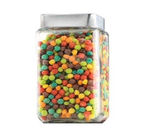 Anchor Hocking 1.5 Litre. Stackable Glass Jar with Brushed Aluminum Lid by Chabrias Ltd - Premium Home from Anchor Hocking - Just £12.34! Shop now at Chabrias Ltd