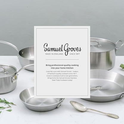 Samuel Groves Stainless Steel Cookware, PFAS-Free, Induction Compatible, Oven Safe, Dishwasher Safe, UK Made - Premium Kitchen from Samuel Groves - Just £68.99! Shop now at Chabrias Ltd