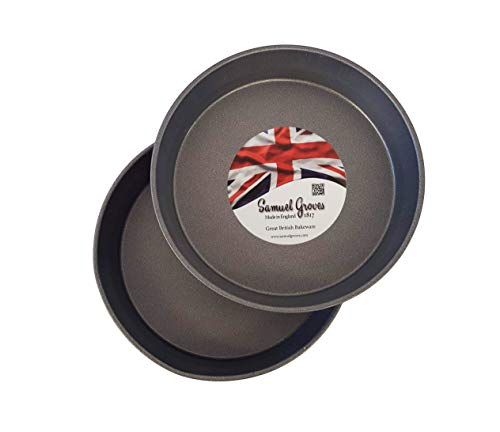 Samuel Groves 2X 9 (23cm) Sandwich Sponge Cake Tin, Deep Fixed Base, Superior Double Coated Non Stick, Made in England - Premium Kitchen from Chabrias Ltd - Just £11.99! Shop now at Chabrias Ltd