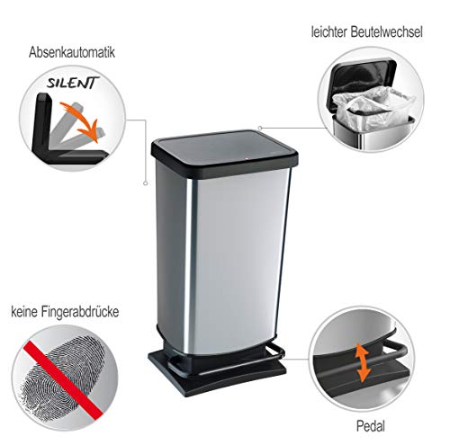 Rotho Waste bin 40 l with lid - Premium BISS from Chabrias Ltd - Just £47.59! Shop now at Chabrias Ltd