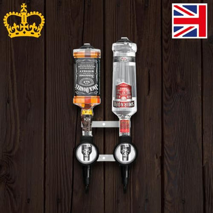 1-3 Bottle Optics 25ml For Home Bar UK Made - Bar Butler Shot Measure Bracket Alcohol Spirits Wine Drink Dispenser Home bar Garage Man cave Wall Mounted Optics - Premium Home from Chabrias Ltd - Just £12.99! Shop now at Chabrias Ltd