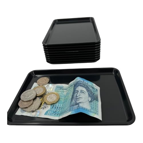 Chabrias Ltd Pack of 10 Plastic Rectangle Tip Trays - Professional Bill Presenter for Bars, Restaurants, and Hotels - Premium Home from Chabrias Ltd - Just £12.34! Shop now at Chabrias Ltd